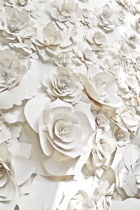 Chanel Paper Flower Wall Decor 